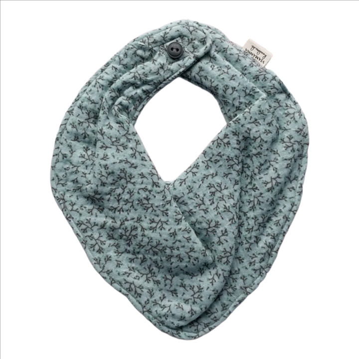 Handmade Bibs - Light Green Pattern