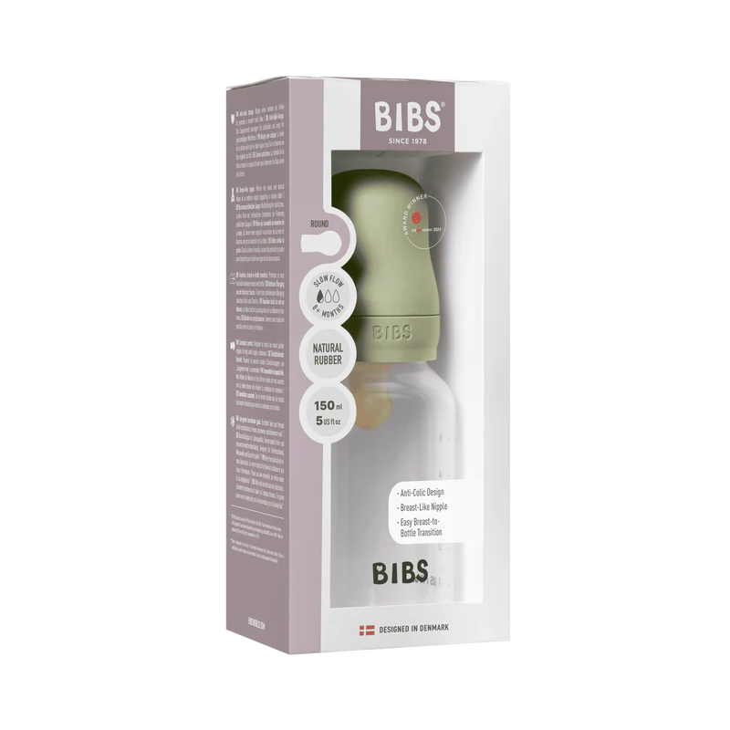BIBS Baby Latex Bottle 150ml - Sage - Image 2